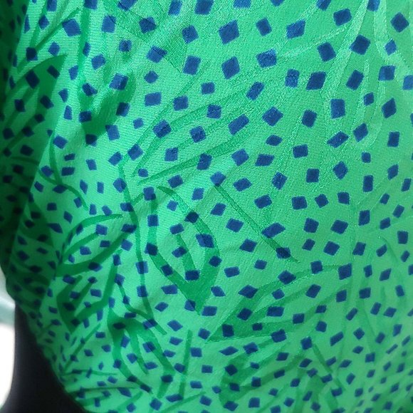 Vintage 90s Grannycore Golden Girls Abstract Foliage Top - Picture 4 of 5